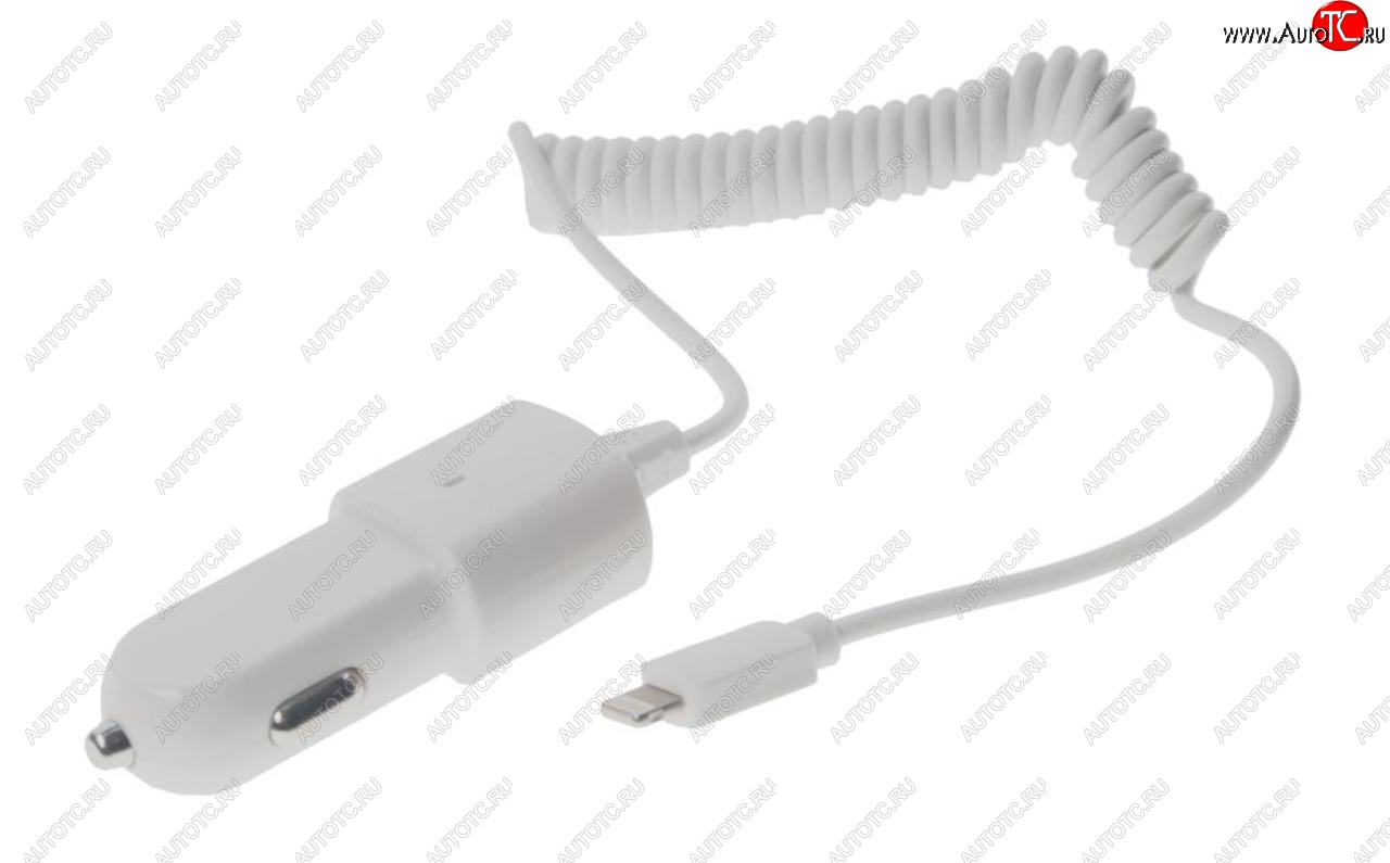 399 р. Устройство зарядное в прикуриватель 12V 1A встроенный кабель iPhone (5-) PARTNER PARTNER prt-028254  с доставкой в г. Майкоп