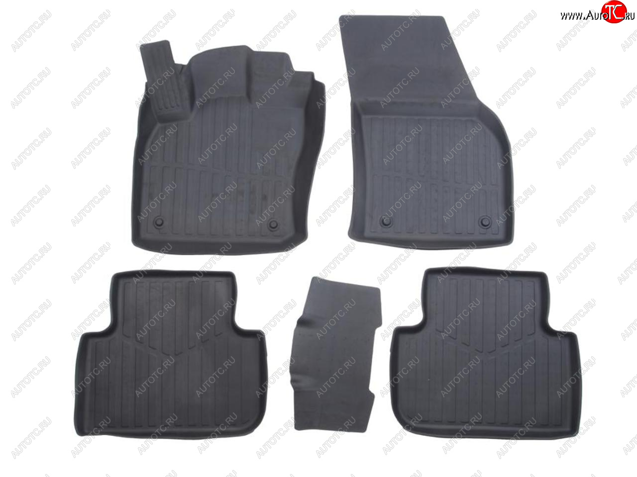 3 379 р. Коврик салона VW Tiguan 2 (16-) 3D резина черный (5 предм.) Premium SRTK SRTK pr.w.tig.16g.02x55  с доставкой в г. Майкоп
