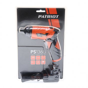 3 399 р. Отвертка аккумуляторная 3.6В 1.5Ач (набор бит) PATRIOT PATRIOT ps 136li  с доставкой в г. Майкоп. Увеличить фотографию 2