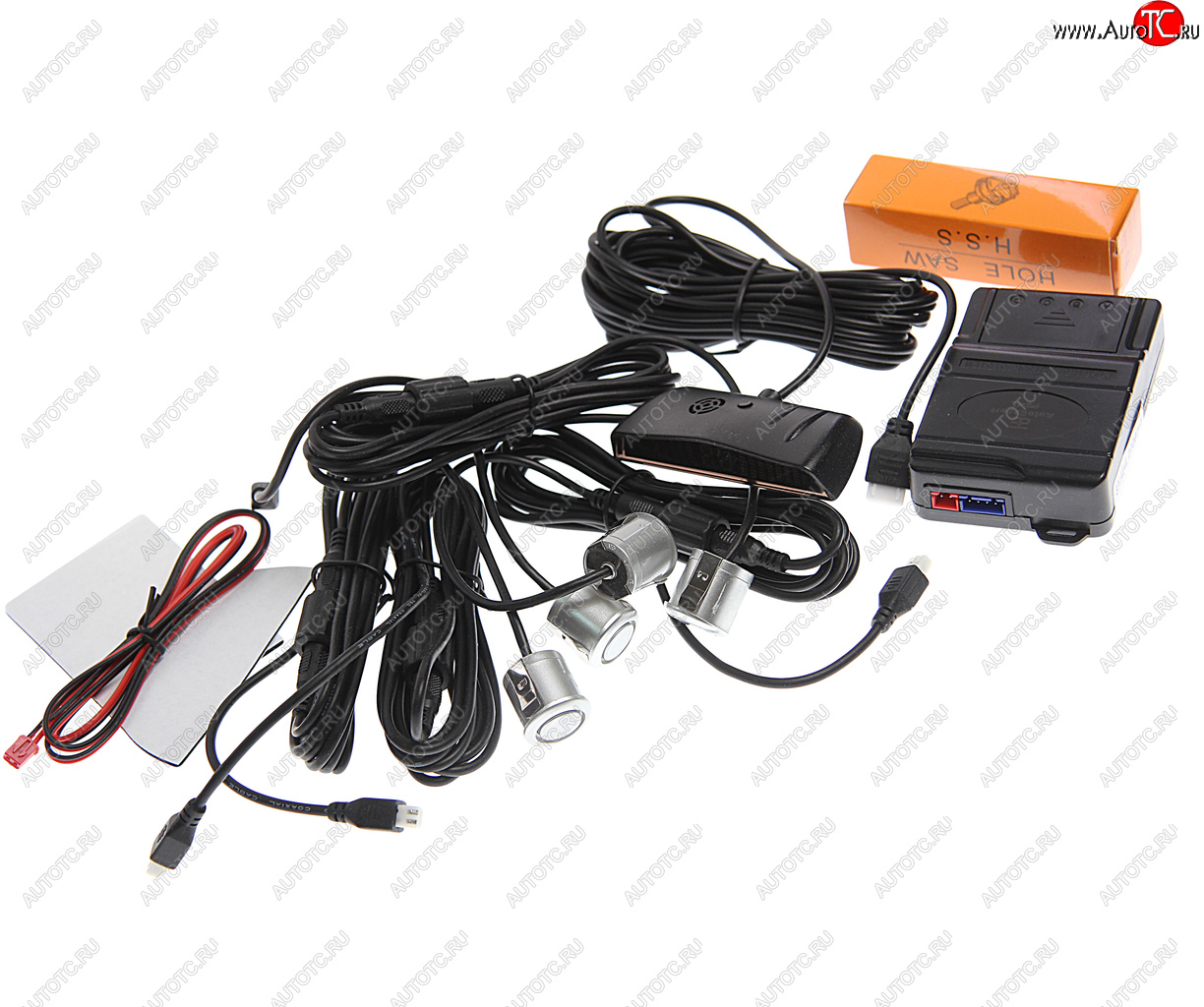 1 539 р. Датчик парковки d=19мм AUTOEXPERT AUTOEXPERT ps-4l profi silver  с доставкой в г. Майкоп