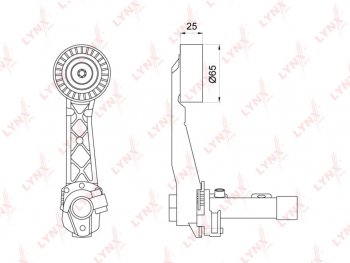 4 949 р. Ролик приводного ремня PEUGEOT 206,207 CITROEN C4 (08-) натяжной LYNX LYNX pt3209  с доставкой в г. Майкоп. Увеличить фотографию 1