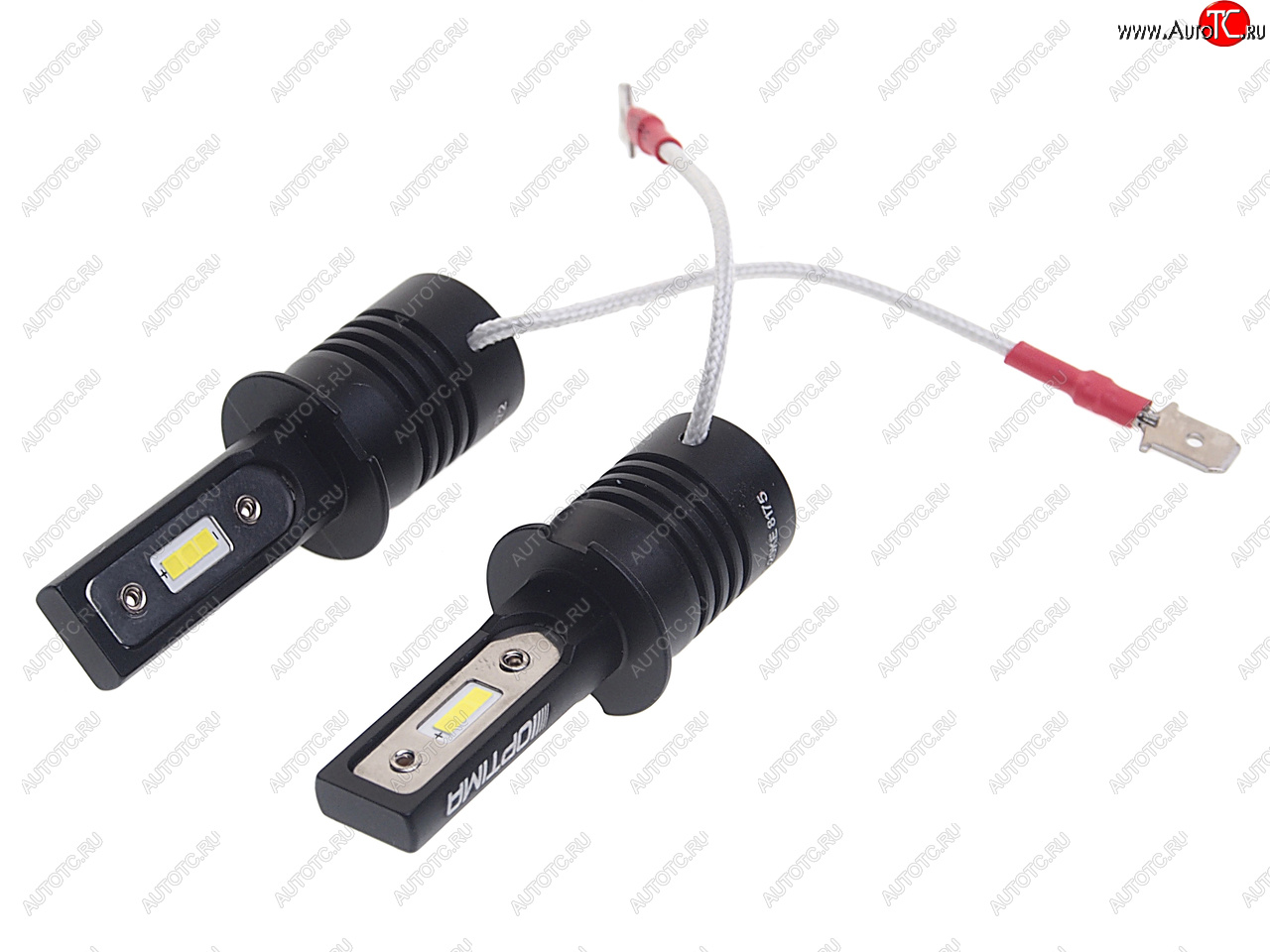 4 199 р. Лампа светодиодная 1224V H3 РK22s 5100K (2шт.) OPTIMA OPTIMA q-h3  с доставкой в г. Майкоп