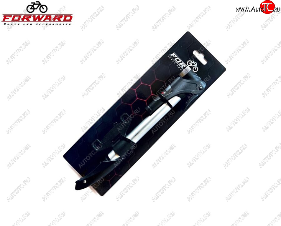 1 179 р. Насос велосипедный алюминиевый с манометром 21x270мм FORWARD FORWARD qt-1007  с доставкой в г. Майкоп