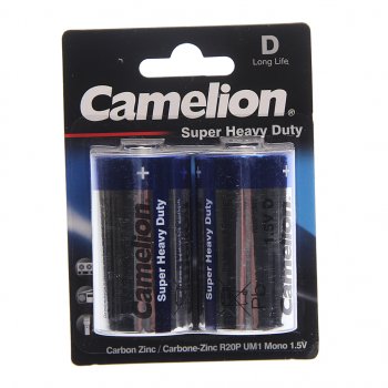 141 р. Батарейка D R20 1.5V блистер 2шт. (цена за 1шт.) Saline CAMELION CAMELION r20p-bp2b  с доставкой в г. Майкоп. Увеличить фотографию 3