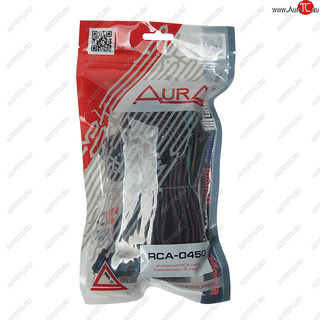 1 099 р. Кабель RCA 4х4 5м AURA AURA rca-0450  с доставкой в г. Майкоп