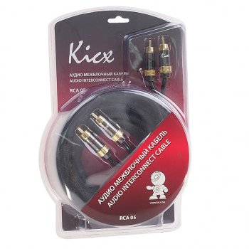 2 899 р. Кабель RCA 2х2 5м KICX KICX rca-05  с доставкой в г. Майкоп. Увеличить фотографию 1
