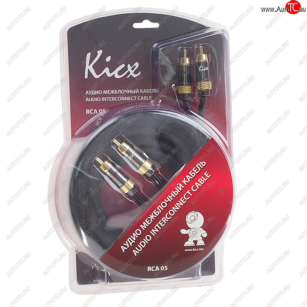 2 899 р. Кабель RCA 2х2 5м KICX KICX rca-05  с доставкой в г. Майкоп