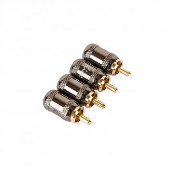 749 р. Штекер RCA-(папа) металл 4шт. Комплект KICX KICX rca-4b  с доставкой в г. Майкоп. Увеличить фотографию 2
