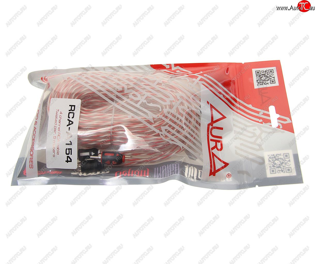 999 р. Кабель RCA 4х4 5м AURA AURA rca-a154 AURA rca-a154  с доставкой в г. Майкоп