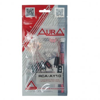 559 р. Кабель RCA 1х2 адаптер AURA AURA rca-ay10  с доставкой в г. Майкоп. Увеличить фотографию 1