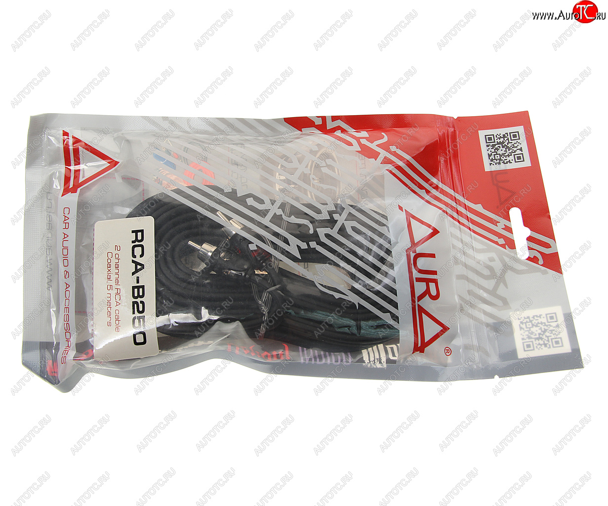 1 199 р. Кабель RCA 2х2 5м AURA AURA rca-b250  с доставкой в г. Майкоп