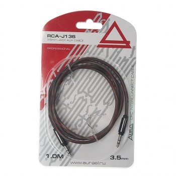389 р. Кабель jack 3.5 1м AURA AURA rca-j136  с доставкой в г. Майкоп. Увеличить фотографию 1