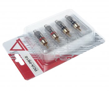 699 р. Штекер RCA комплект 4шт. AURA AURA rca-p612  с доставкой в г. Майкоп. Увеличить фотографию 2