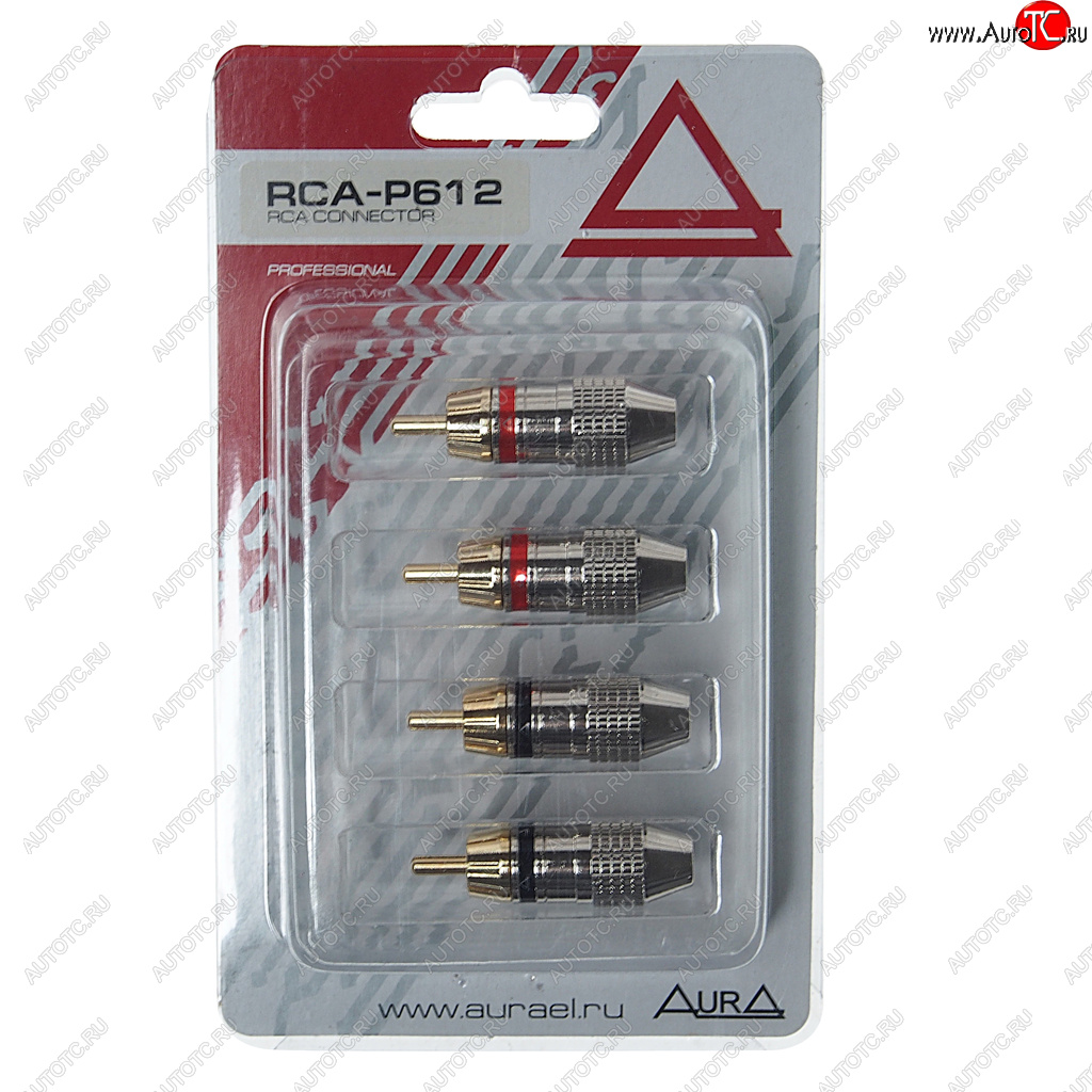 699 р. Штекер RCA комплект 4шт. AURA AURA rca-p612  с доставкой в г. Майкоп