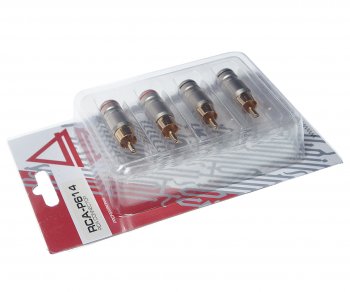 699 р. Штекер RCA комплект 4шт. AURA AURA rca-p614  с доставкой в г. Майкоп. Увеличить фотографию 2