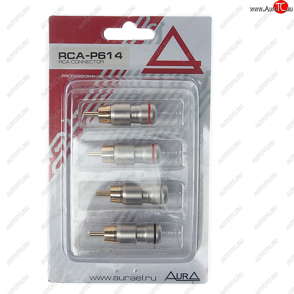 699 р. Штекер RCA комплект 4шт. AURA AURA rca-p614  с доставкой в г. Майкоп