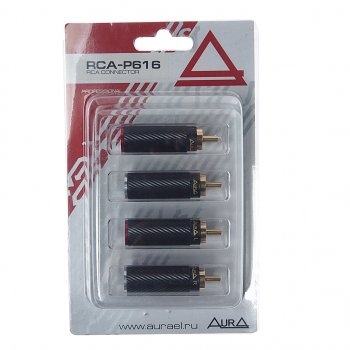 1 069 р. Штекер RCA комплект 4шт. AURA AURA rca-p616  с доставкой в г. Майкоп. Увеличить фотографию 1