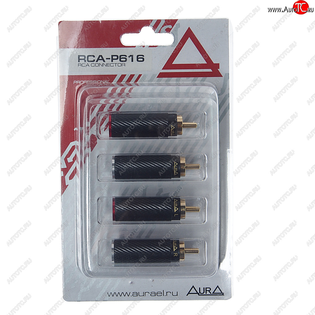 1 069 р. Штекер RCA комплект 4шт. AURA AURA rca-p616  с доставкой в г. Майкоп