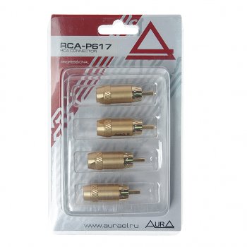 819 р. Штекер RCA комплект 4шт. AURA AURA rca-p617  с доставкой в г. Майкоп. Увеличить фотографию 1