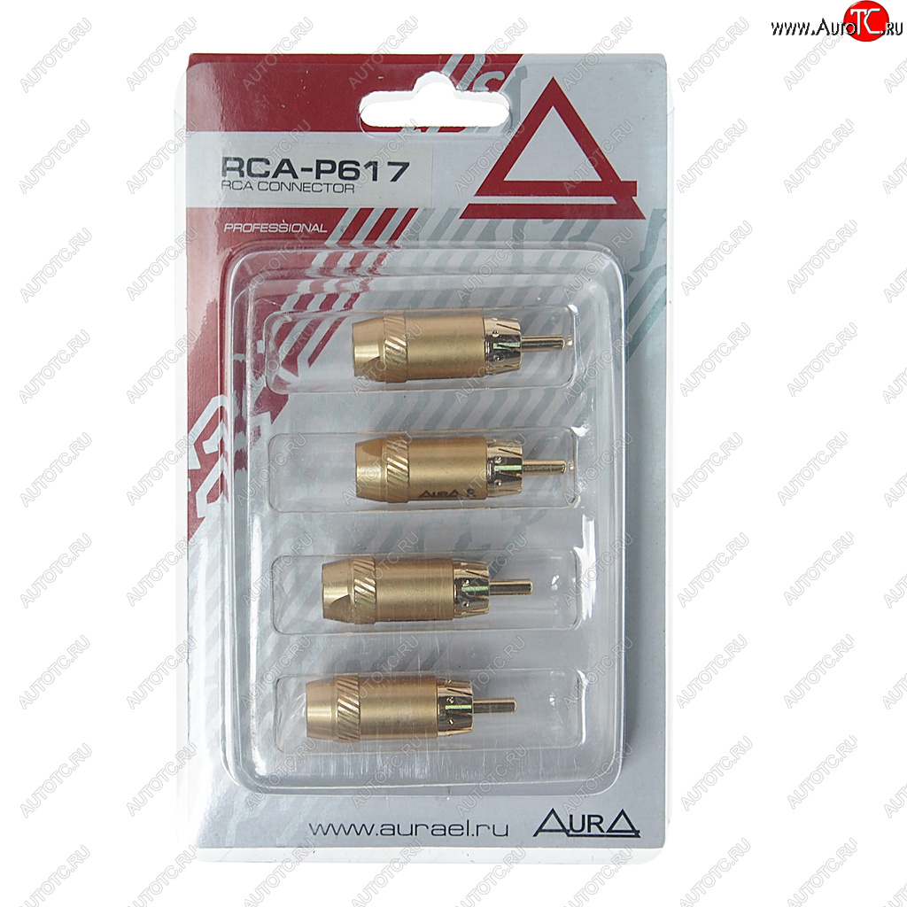 819 р. Штекер RCA комплект 4шт. AURA AURA rca-p617  с доставкой в г. Майкоп