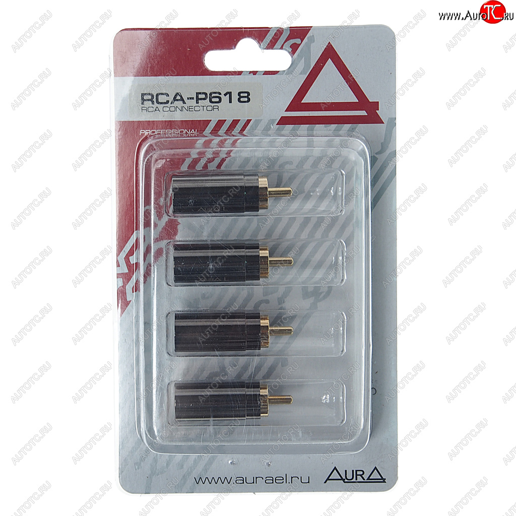 819 р. Штекер RCA комплект 4шт. AURA AURA rca-p618  с доставкой в г. Майкоп