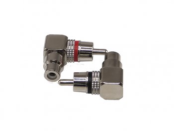 589 р. Переходник RCA-RCA угловой 2шт. AURA AURA rca-p620  с доставкой в г. Майкоп. Увеличить фотографию 2