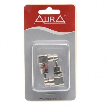 589 р. Переходник RCA-RCA угловой 2шт. AURA AURA rca-p620  с доставкой в г. Майкоп. Увеличить фотографию 1