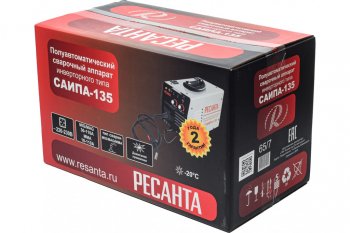 16 299 р. Аппарат сварочный 5.5кВт 20-110А d=0.6-0.8 220В инвертор полуавтомат РЕСАНТА РЕСАНТА ресанта саипа-135  с доставкой в г. Майкоп. Увеличить фотографию 17