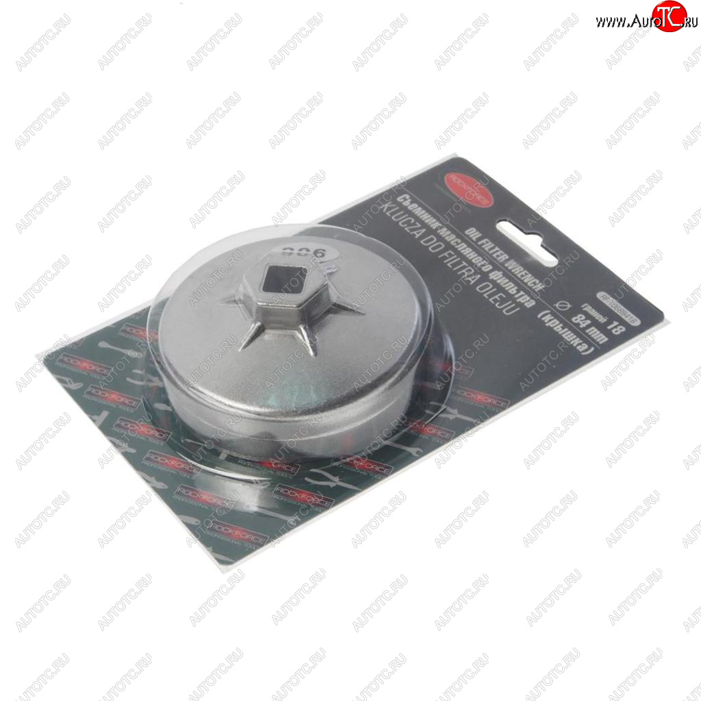789 р. Съемник фильтров масляных 84мм 18-ти гранный чашка ROCKFORCE ROCKFORCE rf-10688418  с доставкой в г. Майкоп