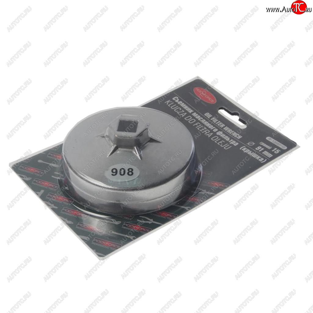 669 р. Съемник фильтров масляных 91мм 15-ти гранный чашка ROCKFORCE ROCKFORCE rf-10689115 ROCKFORCE rf-10689115  с доставкой в г. Майкоп