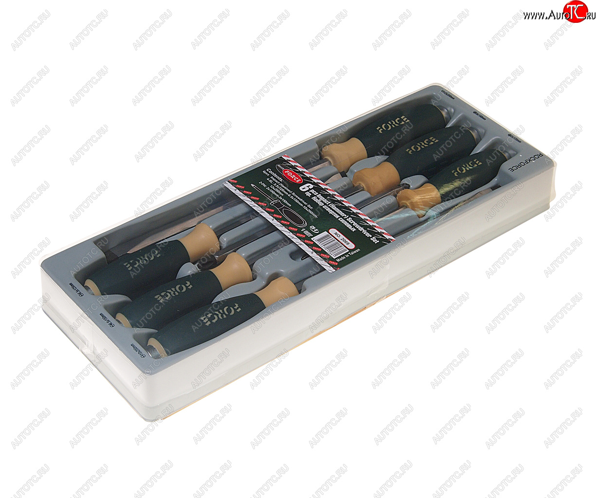 3 199 р. Набор отверток силовых SL5.5,6.5,10,12, PH2-PH3 6 предметов ROCKFORCE ROCKFORCE rf-2069  с доставкой в г. Майкоп