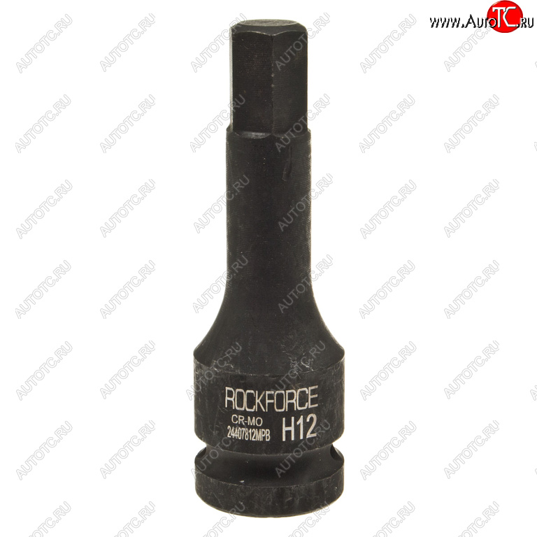 339 р. Бита-головка 12 HEX H12 L=79мм ударная ROCKFORCE ROCKFORCE rf-24407812mpb  с доставкой в г. Майкоп