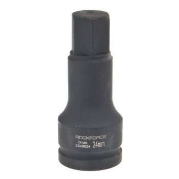 979 р. Головка торцевая 34 24мм ударная удлиненная L=100мм ROCKFORCE ROCKFORCE rf-2649024  с доставкой в г. Майкоп. Увеличить фотографию 1