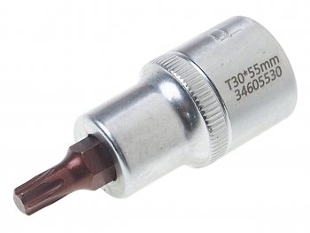 210 р. Бита-головка 12 TORX T30х55мм Premium ROCKFORCE ROCKFORCE rf-34605530pr  с доставкой в г. Майкоп. Увеличить фотографию 1