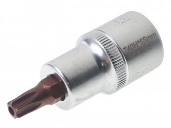 166 р. Бита-головка 1/2 TORX T40х55мм с отверстием Premium ROCKFORCE ROCKFORCE rf-34705540pr ROCKFORCE rf-34705540pr  с доставкой в г. Майкоп. Увеличить фотографию 1
