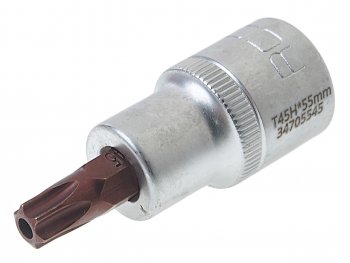 166 р. Бита-головка 1/2 TORX T45х55мм с отверстием Premium ROCKFORCE ROCKFORCE rf-34705545pr ROCKFORCE rf-34705545pr  с доставкой в г. Майкоп. Увеличить фотографию 1