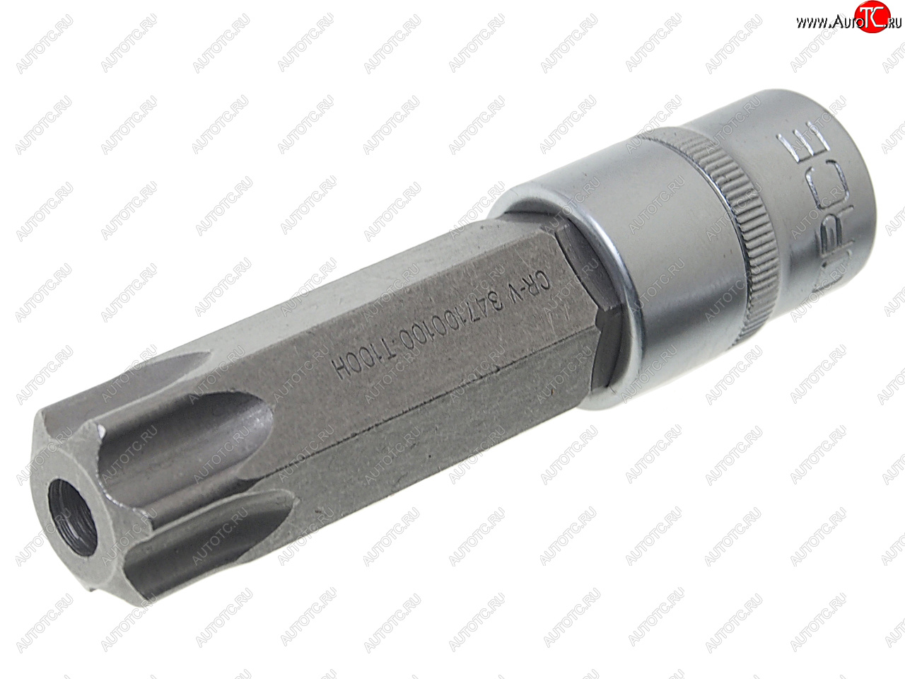 569 р. Бита-головка 12 TORX T100х100мм с отверстием ROCKFORCE ROCKFORCE rf-347100100  с доставкой в г. Майкоп