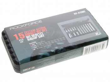 1 029 р. Набор бит 12 TORX T20-T55 3075мм 15 предметов с держателем в кейсе ROCKFORCE ROCKFORCE rf-4156c  с доставкой в г. Майкоп. Увеличить фотографию 3