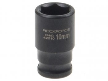 134 р. Головка торцевая 14 10мм ударная L=35мм ROCKFORCE ROCKFORCE rf-42510  с доставкой в г. Майкоп. Увеличить фотографию 1