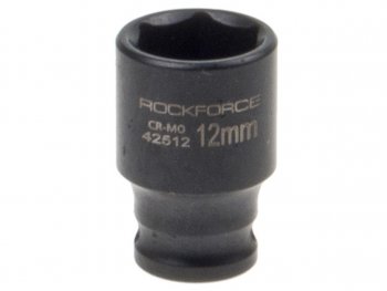 125 р. Головка торцевая 14 12мм ударная L=35мм ROCKFORCE ROCKFORCE rf-42512  с доставкой в г. Майкоп. Увеличить фотографию 1