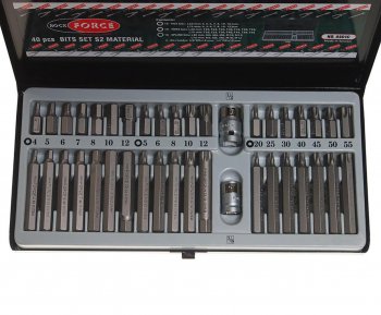 1 869 р. Набор бит 12 38 TORX T20-55 HEX H4-12мм SPLINE M5-12 2 держателя 40 предметов в кейсе ROCKFORCE ROCKFORCE rf-4401c  с доставкой в г. Майкоп. Увеличить фотографию 2