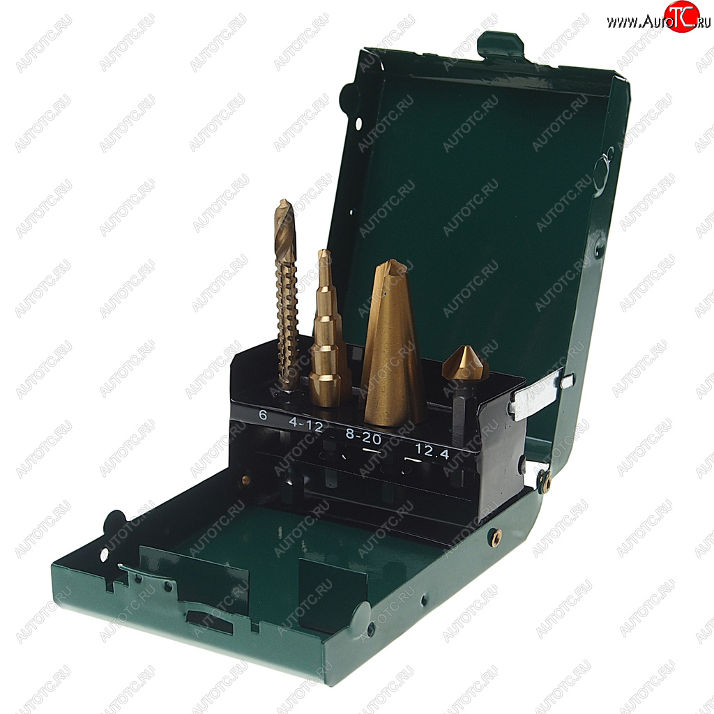 1 169 р. Набор сверл комбинированных (4шт.) HSS 4241 в футляре ROCKFORCE ROCKFORCE rf-44705  с доставкой в г. Майкоп