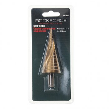 1 199 р. Сверло ступенчатое 4.0-32.0мм спиральное в блистере (HSS 4241) ROCKFORCE ROCKFORCE rf-44740s  с доставкой в г. Майкоп. Увеличить фотографию 1
