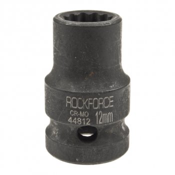 152 р. Головка торцевая 12 12мм 12-ти гранная ударная L=39мм ROCKFORCE ROCKFORCE rf-44812  с доставкой в г. Майкоп. Увеличить фотографию 1
