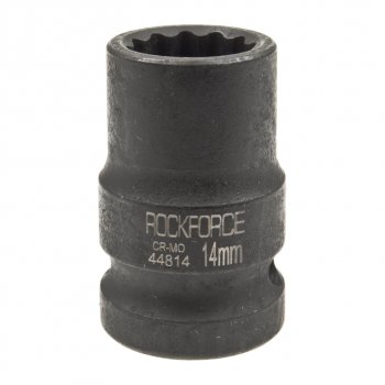 158 р. Головка торцевая 12 14мм 12-ти гранная ударная L=39мм ROCKFORCE ROCKFORCE rf-44814  с доставкой в г. Майкоп. Увеличить фотографию 1