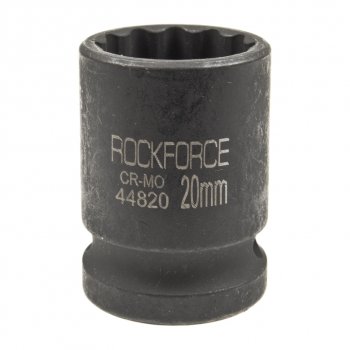 195 р. Головка торцевая 12 20мм 12-ти гранная ударная L=58мм ROCKFORCE ROCKFORCE rf-44820  с доставкой в г. Майкоп. Увеличить фотографию 1