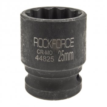 379 р. Головка торцевая 12 25мм 12-ти гранная ударная L=43мм ROCKFORCE ROCKFORCE rf-44825  с доставкой в г. Майкоп. Увеличить фотографию 1