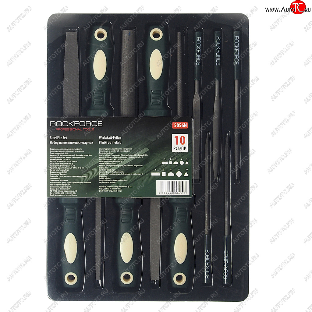 2 499 р. Набор напильников разнопрофильных 10 предметов ROCKFORCE ROCKFORCE rf-5056n  с доставкой в г. Майкоп