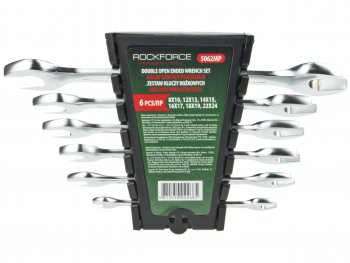 1 369 р. Набор ключей рожковых 8-24мм 6 предметов с держателем ROCKFORCE ROCKFORCE rf-5062mp  с доставкой в г. Майкоп. Увеличить фотографию 2
