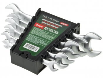 1 369 р. Набор ключей рожковых 8-24мм 6 предметов с держателем ROCKFORCE ROCKFORCE rf-5062mp  с доставкой в г. Майкоп. Увеличить фотографию 1